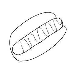 Hot dog Fast Food Hand drawn Doodle