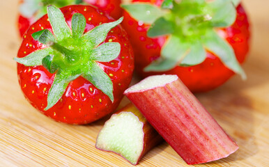 strawberry and rhubarb