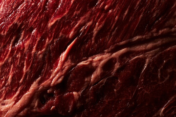Marble meat beef steak texture close up background - obrazy, fototapety, plakaty