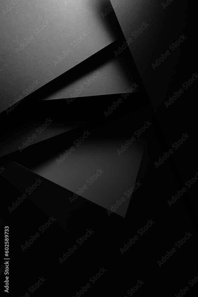 Sticker Dark black paper abstract texture business background