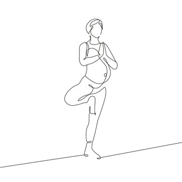 recommend clip art: Pregnant Woman Yoga One Line Drawing. Female Sport Concept Minimalist Drawing. Pregnant Yoga Meditation Line Art Modern Minimal Drawing Trendy Illustration Continuous Line Art. Vector EPS 10