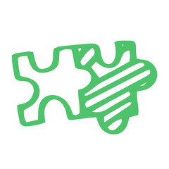 drawn puzzle element