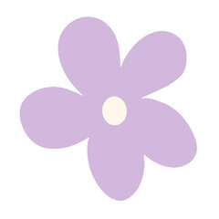 simple flower illustration element