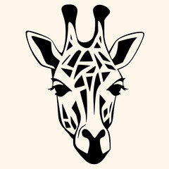 Giraffe vector for logo or icon,clip art, drawing Elegant minimalist style,abstract style Illustration