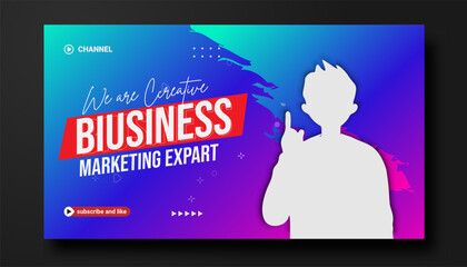 Modern YouTube video thumbnail for workshop promotion Corporate thumbnail and web banner template	