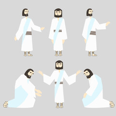 Man in different poses, Jesus in different poses