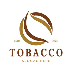 tobacco leaf logo,tobacco field and tobacco cigarette logo template design vector