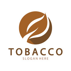 Fototapeta premium tobacco leaf logo,tobacco field and tobacco cigarette logo template design vector