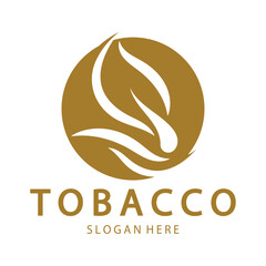 tobacco leaf logo,tobacco field and tobacco cigarette logo template design vector