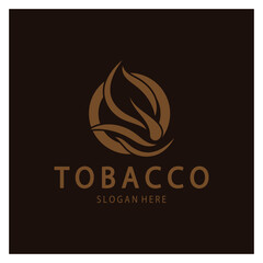 tobacco leaf logo,tobacco field and tobacco cigarette logo template design vector