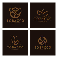 Fototapeta na wymiar tobacco leaf logo,tobacco field and tobacco cigarette logo template design vector