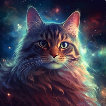A cosmic cat in space