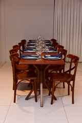 table and chairs in a restaurant