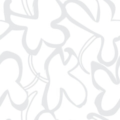 Monochrome Tropical Leaf Seamless Pattern Design