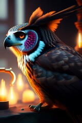 peacock feather on black background