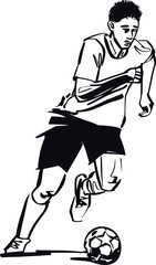 vector illustration of the soccer player