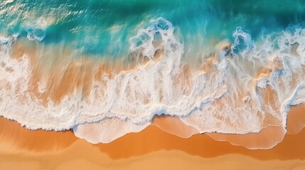 Ocean waves on the beach Beautiful natur