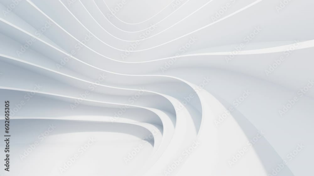 Canvas Prints Abstract white curve geometry background, 3d rendering.