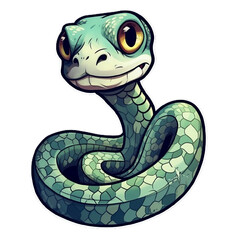 Fototapeta premium snake character sticker