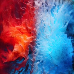 Vibrant depiction of the contrast between fire and ice - desktop background