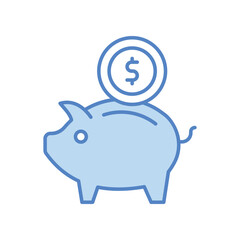 Saving icon vector stock illustration.