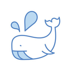 Sealife icon vector stock illustration.