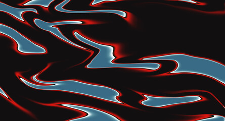 abstract background with smooth lines in blue, red and black colors