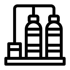 Obraz premium refinery line icon