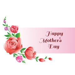Beautiful happy mothers day greeting card floral background