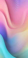 Abstract pastel rainbow wavy background with smooth gradient. Generative Ai
