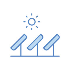 Solor Power icon vector stock illustration.