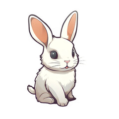 Fototapeta na wymiar rabbit character sticker