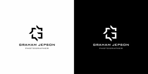 letter G and camera, simple, logo design, vector, EPS 10