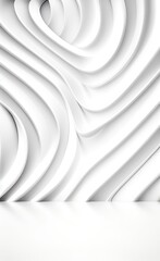 White gradient art 3d curvy perspective lines background.