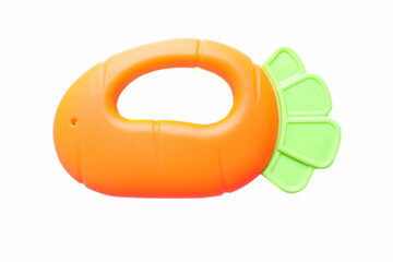 Baby teething toy in the form of carrot