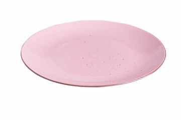 Pink ceramic round plate