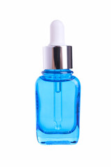 Anti-aging ampoule serum with collagen in blue bottle