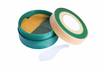 Golden green hydrogel eye patches