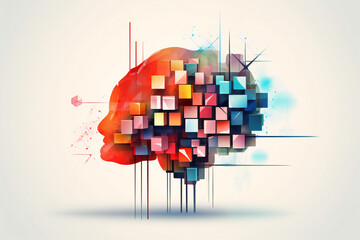 Abstract Surreal Human Brain Medical Artwork 