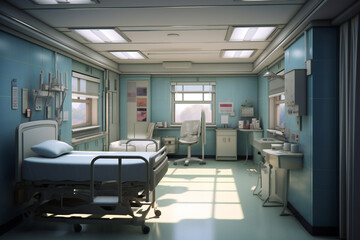 Hospital Interior Artwork Generative AI 