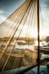beautiful italian island procida famous for its colorful marina, tiny narrow streets and many...