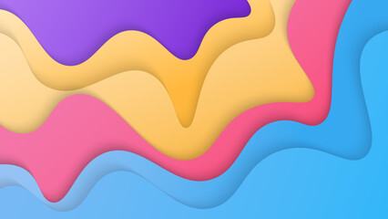 Modern Abstract Colorful Gradient Waves Background Design