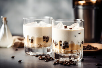 Glass of Irish coffee. ai