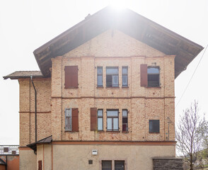 View of an old abandoned mountain house