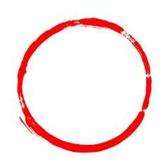 Graffiti grunge Kreis in rot als Umrandung oder Rahmen