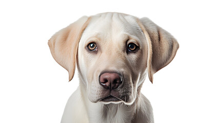 A Labrador Retriever on transparent background png Generative AI