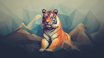 A modern and minimalist tiger.