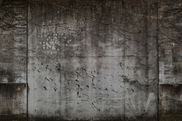 汚れたコンクリートの壁