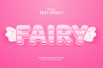decorative editable fairy text effect vector design