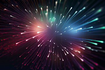 Fiber optics lights abstract background
